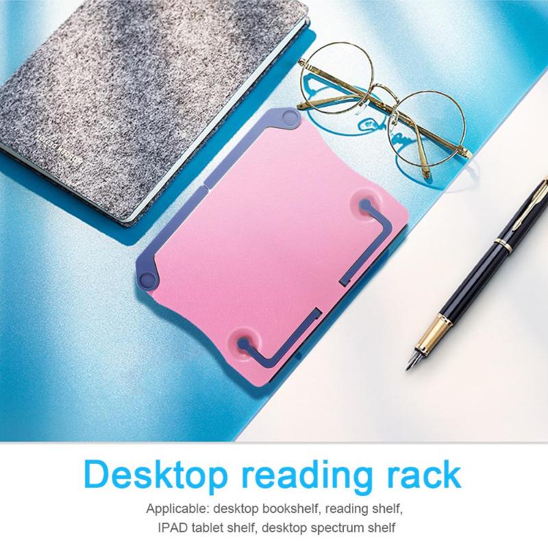 Sujetalibros de ABS plegable portátil, 5 colores, libro de lectura, lámina de soporte, estante de música, organizador de escritorio, soporte de teléfono y tableta