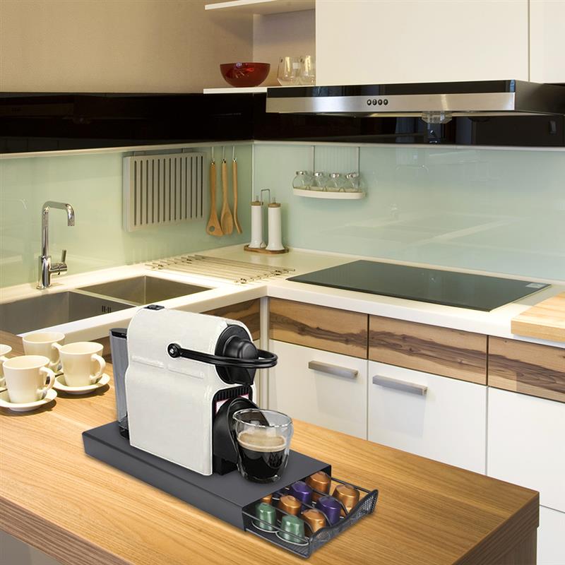 40 kapsułek uchwyt na kapsułki kawy szuflada kapsułki robić kawy Organizer odporny na ciepło trwała kuchenna kawa narzędzie o dużej pojemności