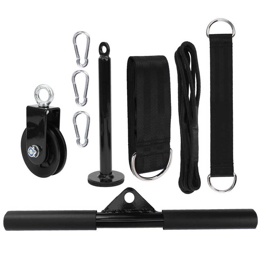 9Pcs/Set DIY Fitness Equipment Set Loading Pin Pull Triceps Training Pulldown Pulley Gym Fitness Forearm Trainer