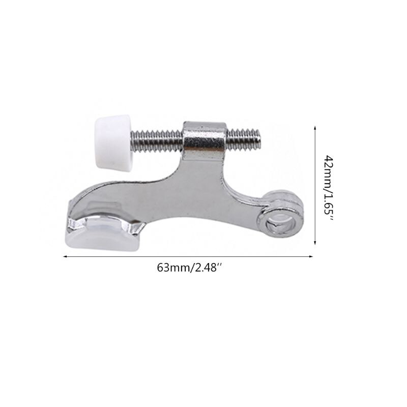 Heavy Duty Adjustable Hinge Pin Door Stopper Stops with Bumper Tip Hardware Home
