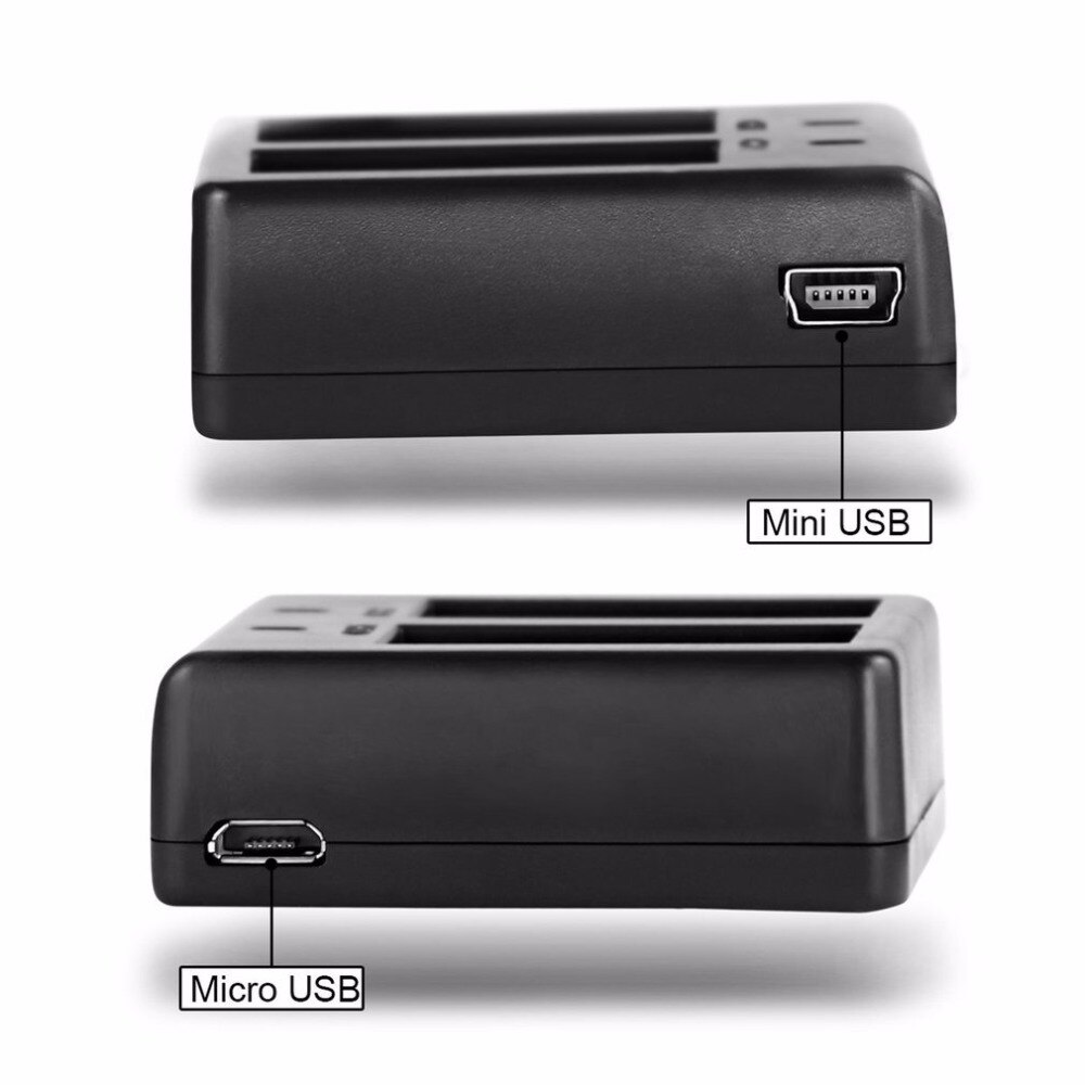 Pour SJCAM caméra accessoires batterie double chargeur pour SJ4000 SJ4000 Wifi SJ4000 + SJ5000 WiFi SJ5000 + Plus M10 avec câble USB