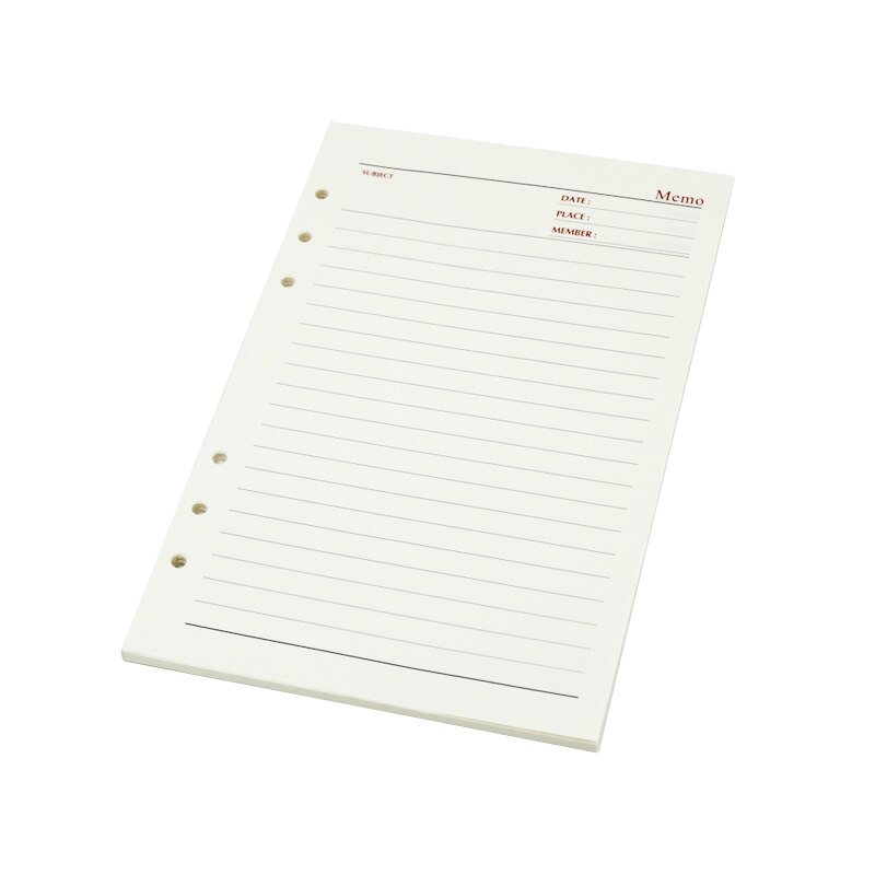 48 pcs notebook filler paper replacement core A6 planner line paper blank paper A5 inner page graph paper DIY combination core