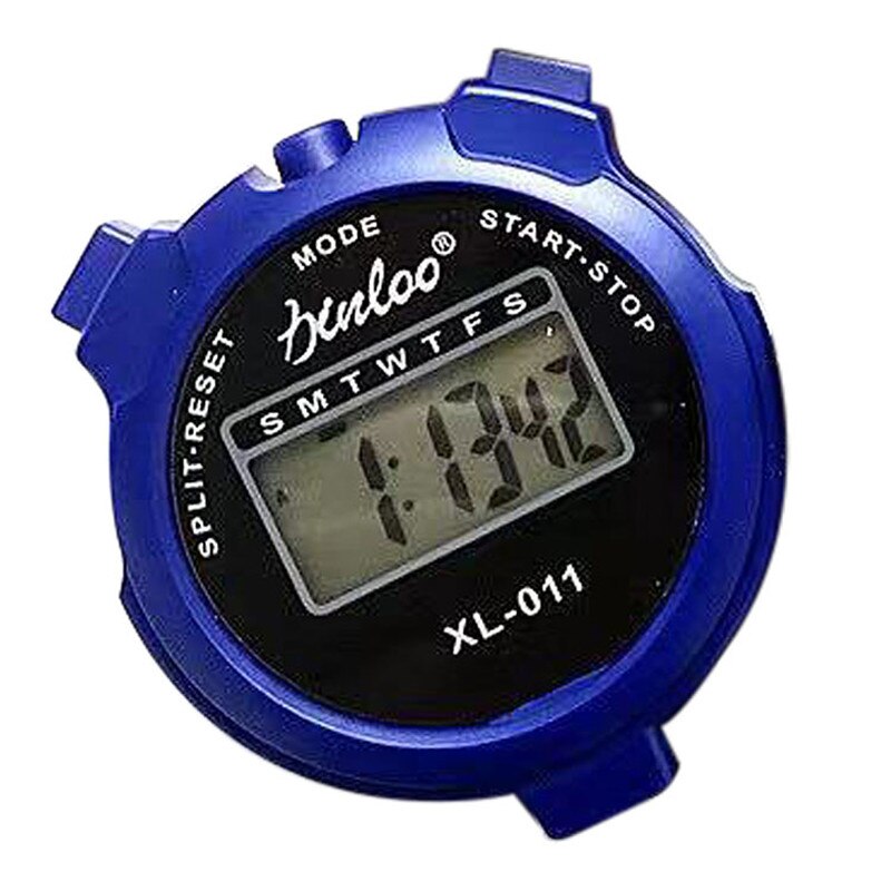 Multi-function Digital LCD Sports Stopwatch Electronic Stopwatch Chronograph Timer Counter Alarm Sports Watches Gym Accessories: Blue