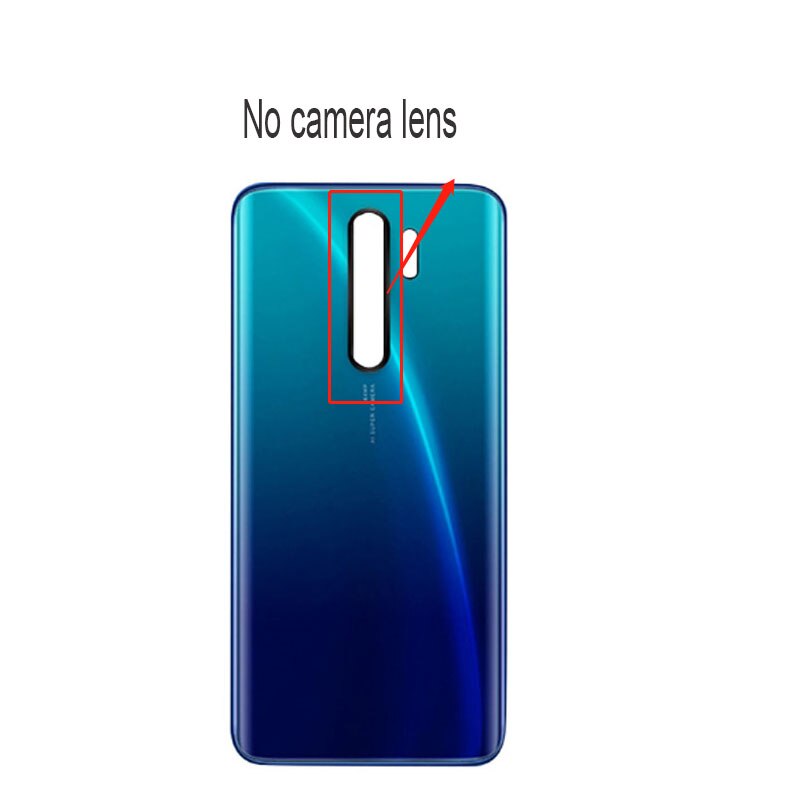 Copribatteria per Xiaomi Redmi Note 8 Pro pannello posteriore in vetro per alloggiamento dello sportello posteriore con adesivo adesivo per obiettivo della fotocamera