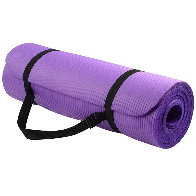BalanceFrom GoYoga Multifunctionele 1/2 Inch Extra Dikke Hoge Dichtheid Anti -Scheur Oefening Yogamat met Draagriem en Yogablokken, Rood