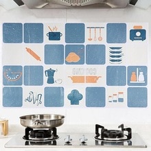 Aluminiumfolie keuken muursticker dier fruit servies snacks waterdicht zelfklevend keuken stickers decoratie behang