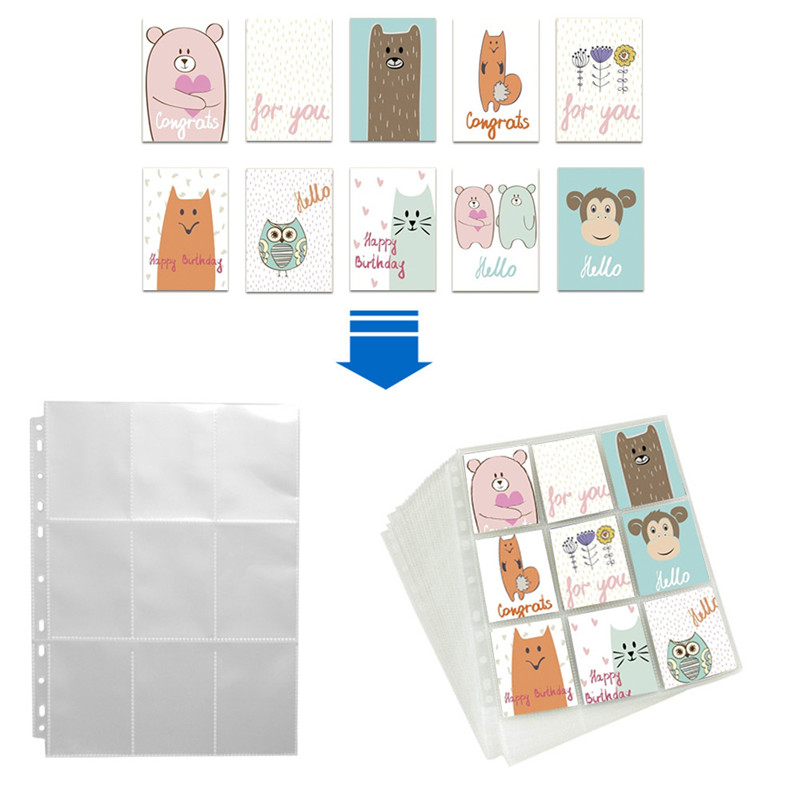5/10/20Pcs Trading Card Sleeves Storage Wallets Album Pages Collection Coin Holders Wallets Sleeves Photo Albums