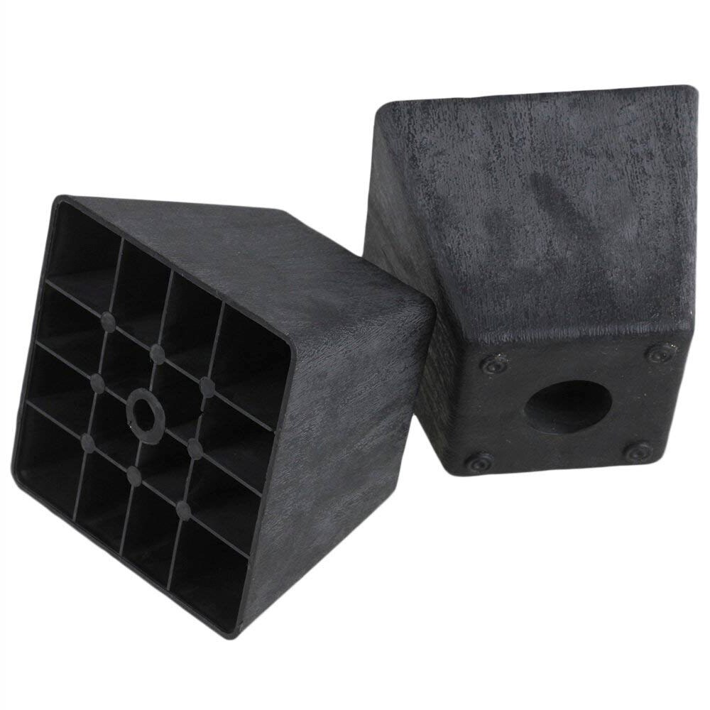 4 st svarta plastmöbelben bordssoffa skåp sängfötter: 80 x 98 x 65mm