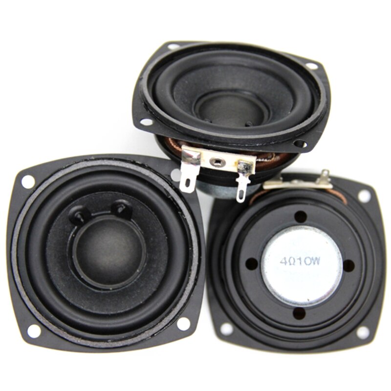 2Pcs 2.5 Inch Portable Speakers 4Ohm 10W 66MM Full Range o Speaker Bass Multimedia Neodymium net Loudspeaker