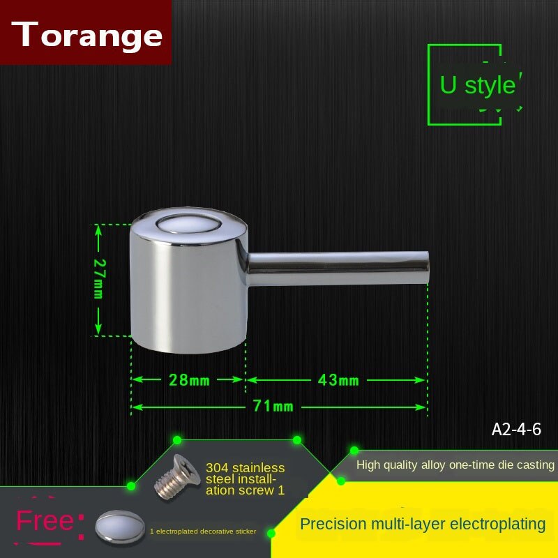 Faucet handle switch handle accessories triangle valve small spout dish basin single cold quick open valve core handwheel: U