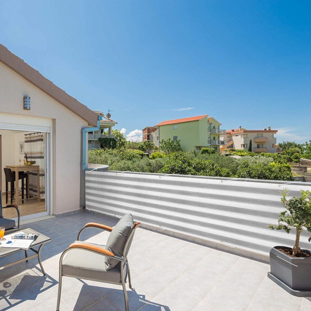 0.9x5m Screen Mesh Garden Fence Balcony Privacy PE Breathable With Grommets Windproof Home Decor Sunshade Net Backyard Pool