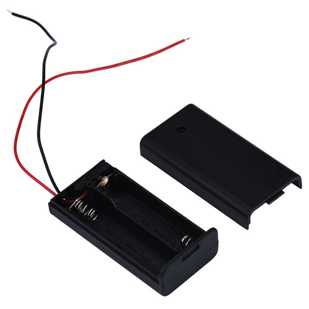 Battery Case Holder 2 x AA 3V Battery Holder Connector Storage Case Box ON/OFF Switch With Lead Wire Battery Box Holder