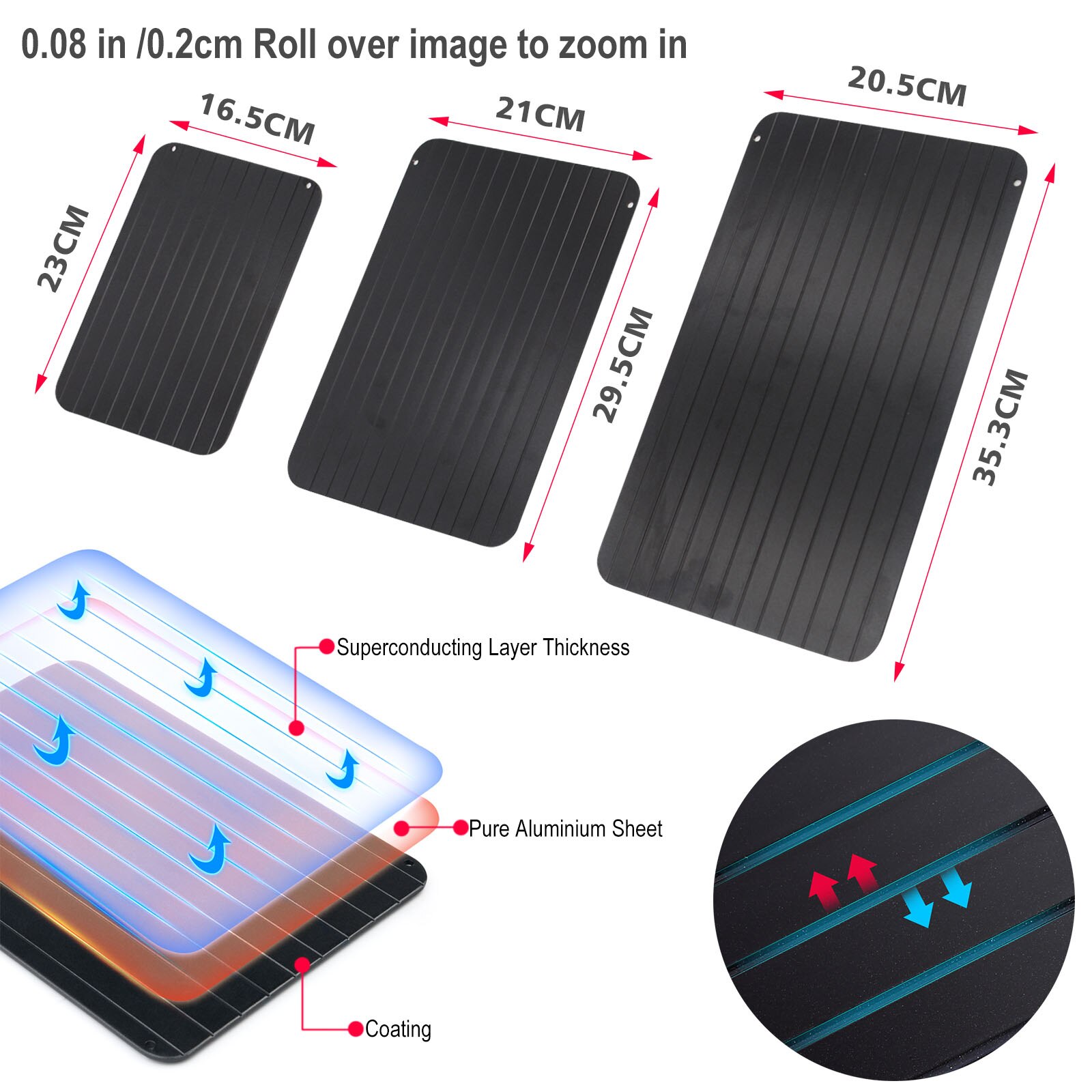 Fast Defrosting Tray Thaw Frozen Food Meat Fruit Quick Defrosting Plate Board Defrost Kitchen Gadget Tool
