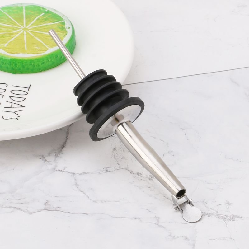 2pcs Whisky Liquor Spout Stopper Pourer Pour With Lid Barware Tool