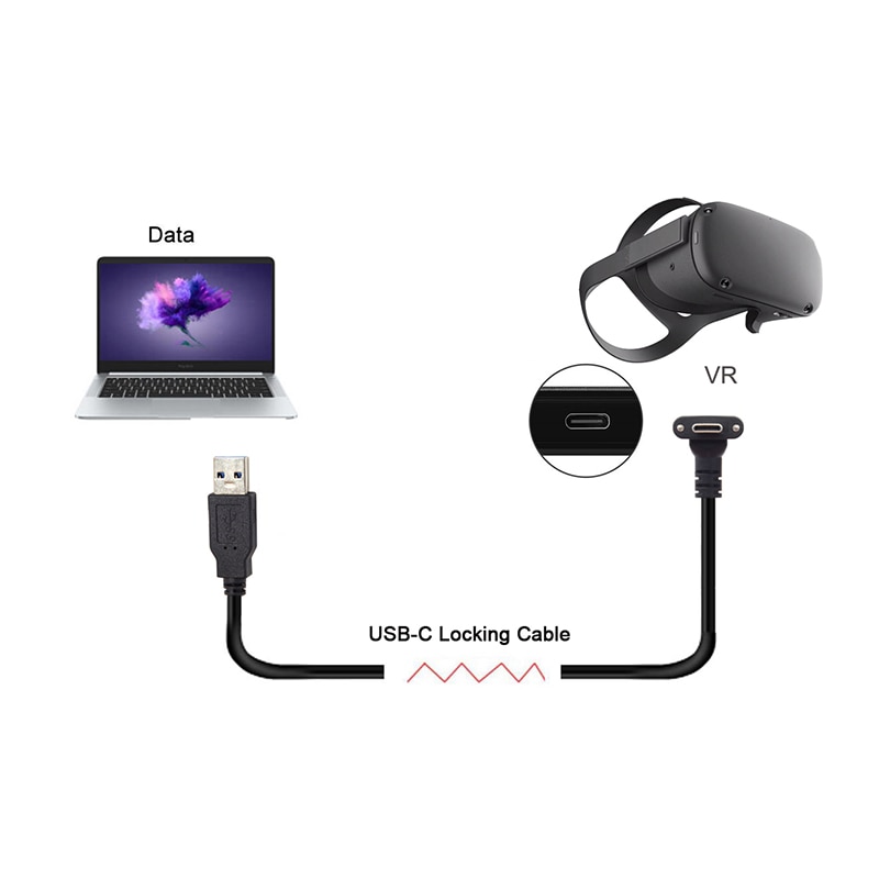 Quest USB Typ C Schnelle Ladekabel Datenleitung für Oculus Quest Link VR Headset für Dampf VR Quest Typ -C zu 3,1 Daten Kabel