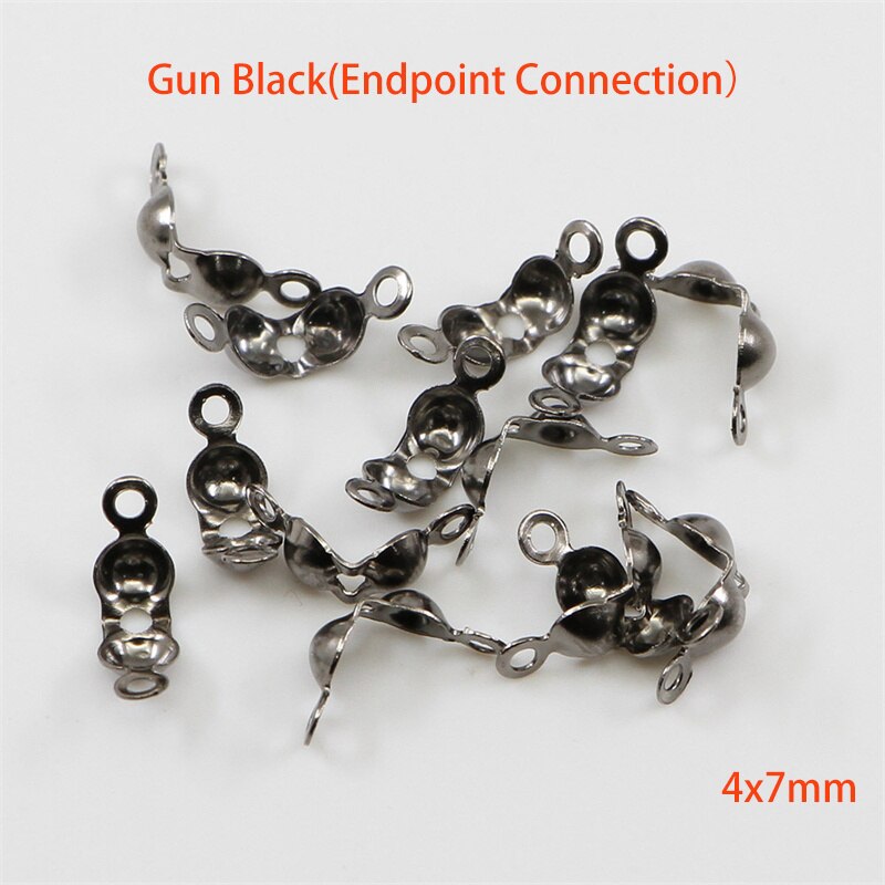 200 pz/lotto punte di perline a conchiglia nodo copre doppi anelli chiusi filo placcato oro Clip fibbie accessori risultati dei gioielli fai da te: H28099