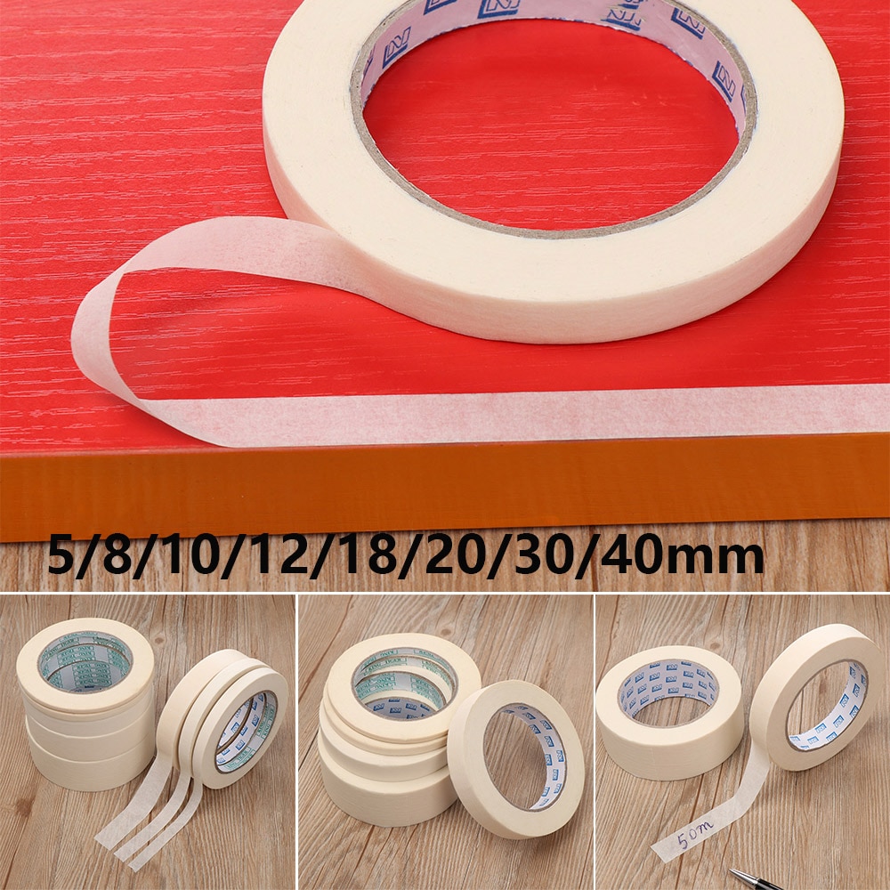 50M/Roll Diy Craft Lijm Schilderen Papier Borstel Verf Tape Beschrijfbare Anti-Vuile Afplakband Huis Renovatie auto Sticker