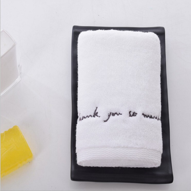 Toallas de baño de algodón para el hogar para adultos y parejas, letras bordadas, toalla facial gruesa de secado rápido, 34x76CM, 1 ud.: Rojo