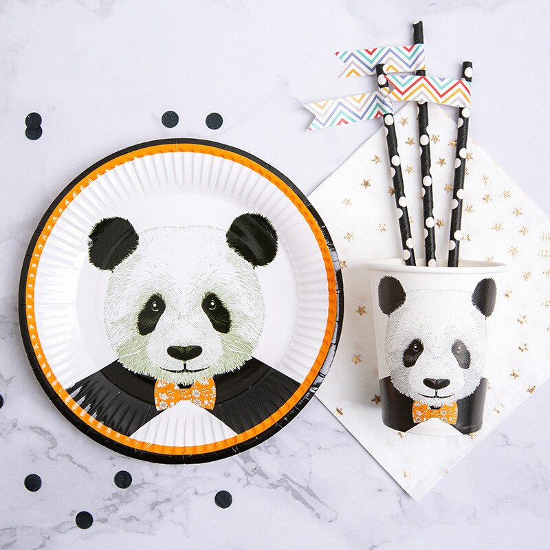Banner Happy Birthday Panda, Panda Theme Parties, Panda Decoration, Birthday Decorations for Kids, Panda (01