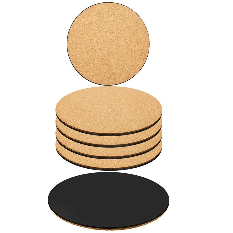 6Pcs Kurk Plant Mat Plastic Plant Mat Ronde Plaat Pad Voor Tuin, Binnenplaats, Pot Mat, indoor Outdoor En Diy Craft Project: Default Title