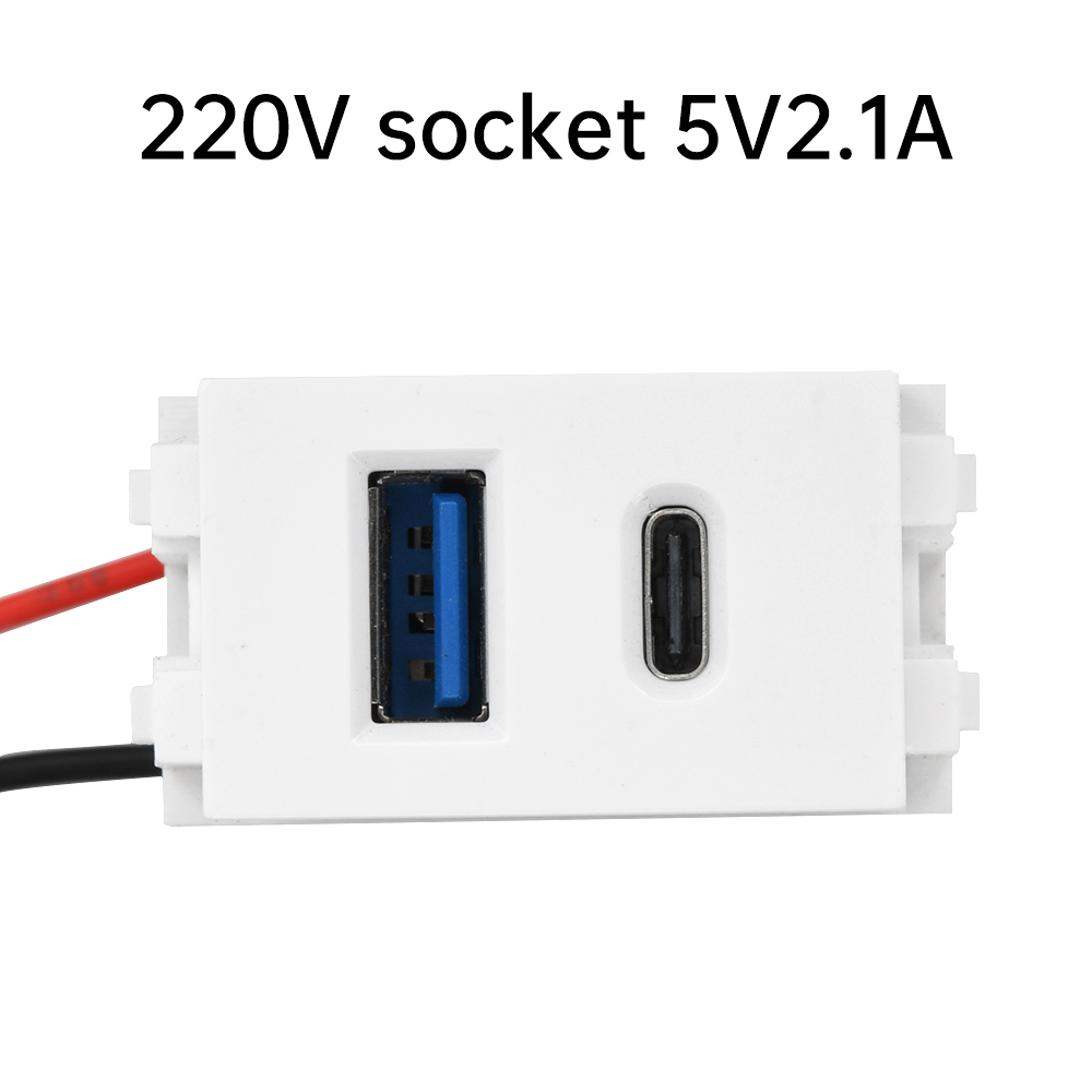 USB + Typ C Energie Modul 220 V praktisch Ladung Tafel Buchse 5 V Transformator 2,1 A Ladung Steckdose schalt Adapter