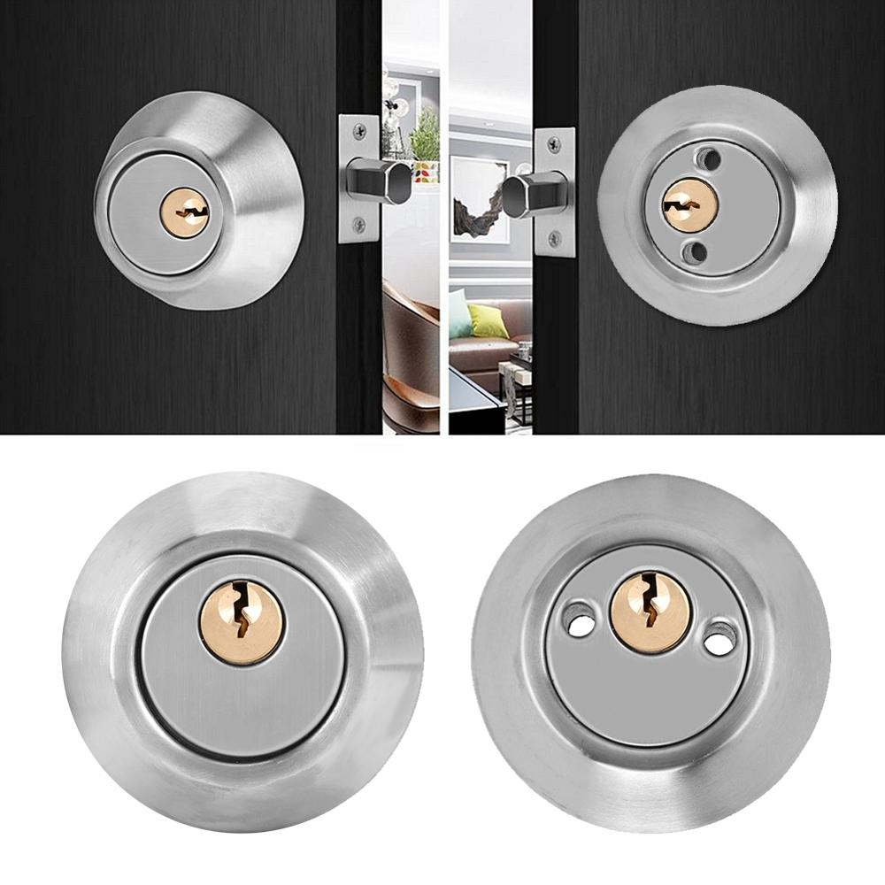 Double Cylinder Steel Security Door Bolt with Lock on Both Side for Wood Doors cerradura inteligente