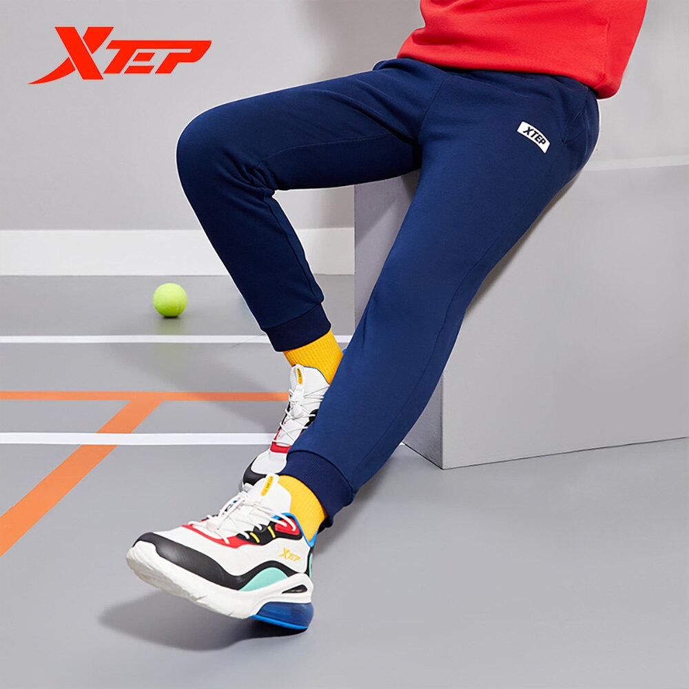 Xtep Kinderen Broek Winter Jongens Casual Plus Fluwelen Broek Comfortabel En Warm Populaire Sport Broek 680426639026