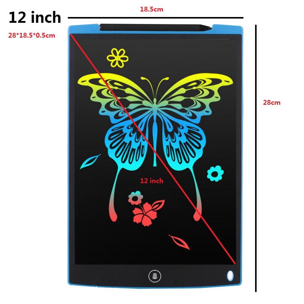 Tablette numérique Portable, écriture A3 A4 A5 pour enfants, tableau graphique LED, tableau à dessin, Graffiti, tableau Fluorescent peint à la main: 12 inches blue