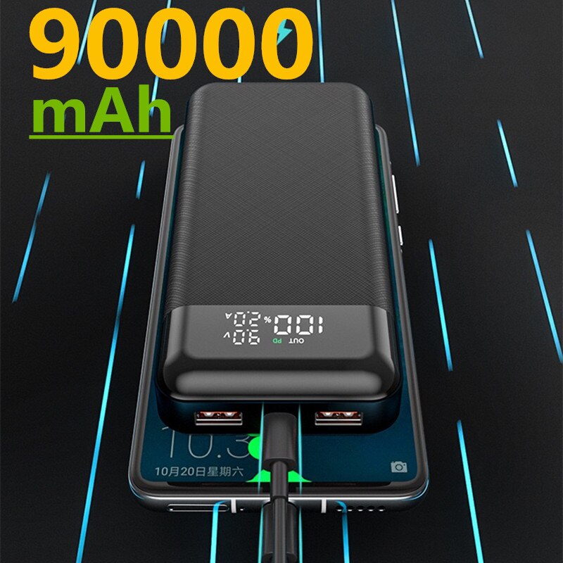 Power bank 90000mAh portable charger for Samsung Xiaomi mi mobile external battery power bank 90000 mAh mobile phone