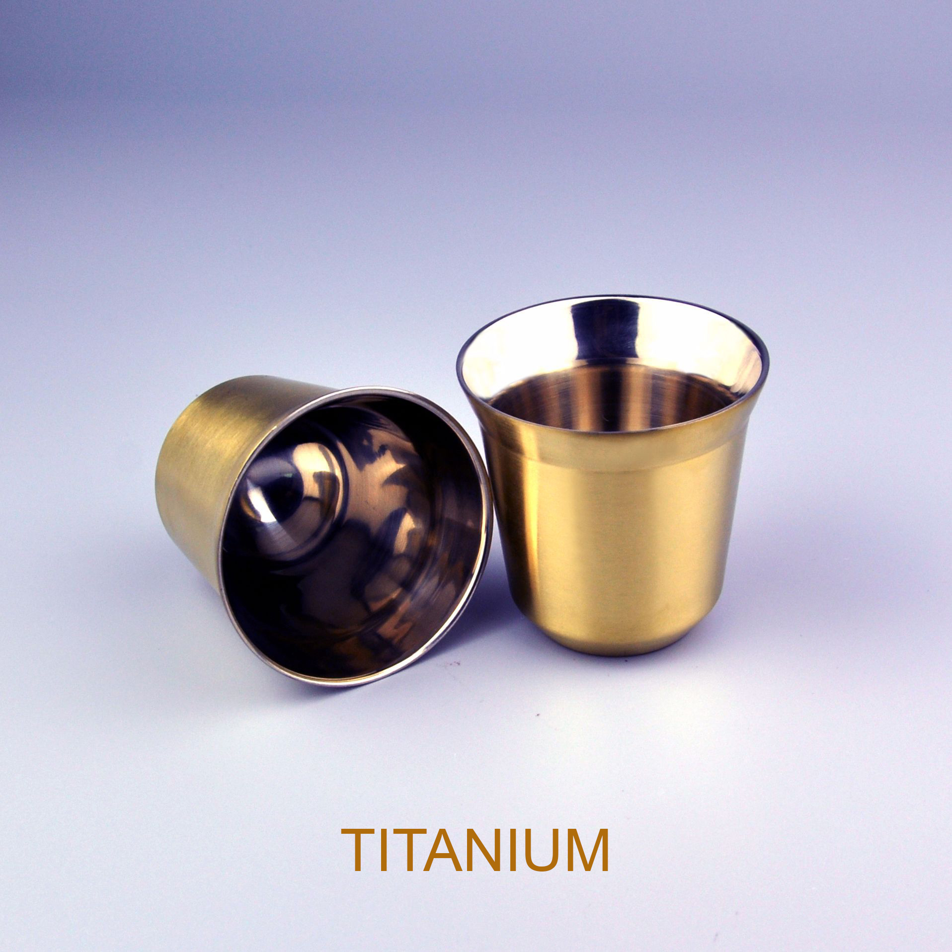 80ml Double Wall Stainless Steel Espresso Cup Insulation Nespresso Pixie Coffee Cup Capsule Shape Cute Thermo Cup Coffee Mugs: Titanium