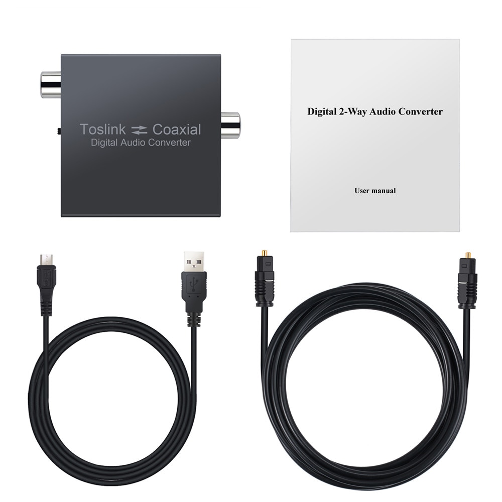 Proster Bi-Directionele Spdif & Coaxiale Converter 192 Khz Digitale Audio Converter Spdif Coax En Toslink Optische Splitter