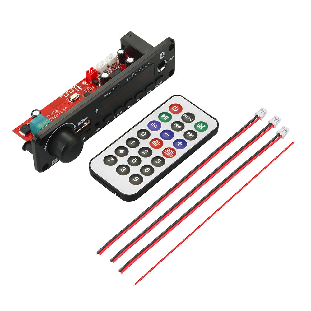 DC 6-18V Bluetooth 5.0 Digital Amplifier Module Audio Decoder Board 2.0 Channel Stereo 25W*2 Home Karaoke Control Module: Default Title