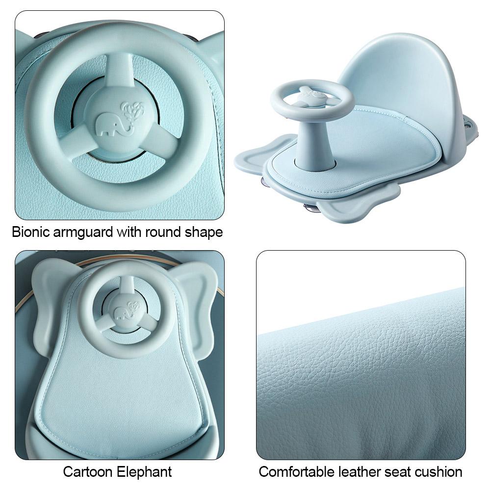 Silla de apoyo para el baño del bebé, asiento de bañera seguro antideslizante, taburete de ducha, volante, reposabrazos, respaldo, suministros de baño para niños