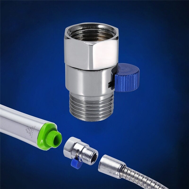 Bathroom Shower Brass Junction Water Flow Control Valve Straight-through Shut-off Angle Valve Bath Water Tap Accessory