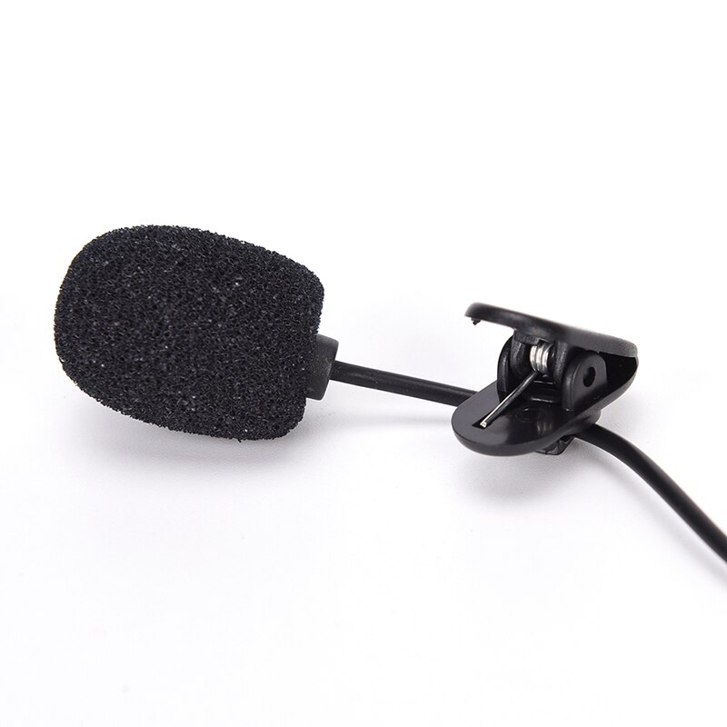 cool style mini 3.5mm hands-free mic microphone clip on lavalier lapel for pc laptop black