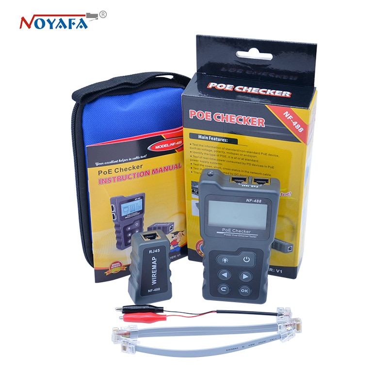 NOYAFA NF-488 PoE power test Network PoE Tester checker Over the Ethernet cat5,cat6 Lan tester network tools PoE Switch test