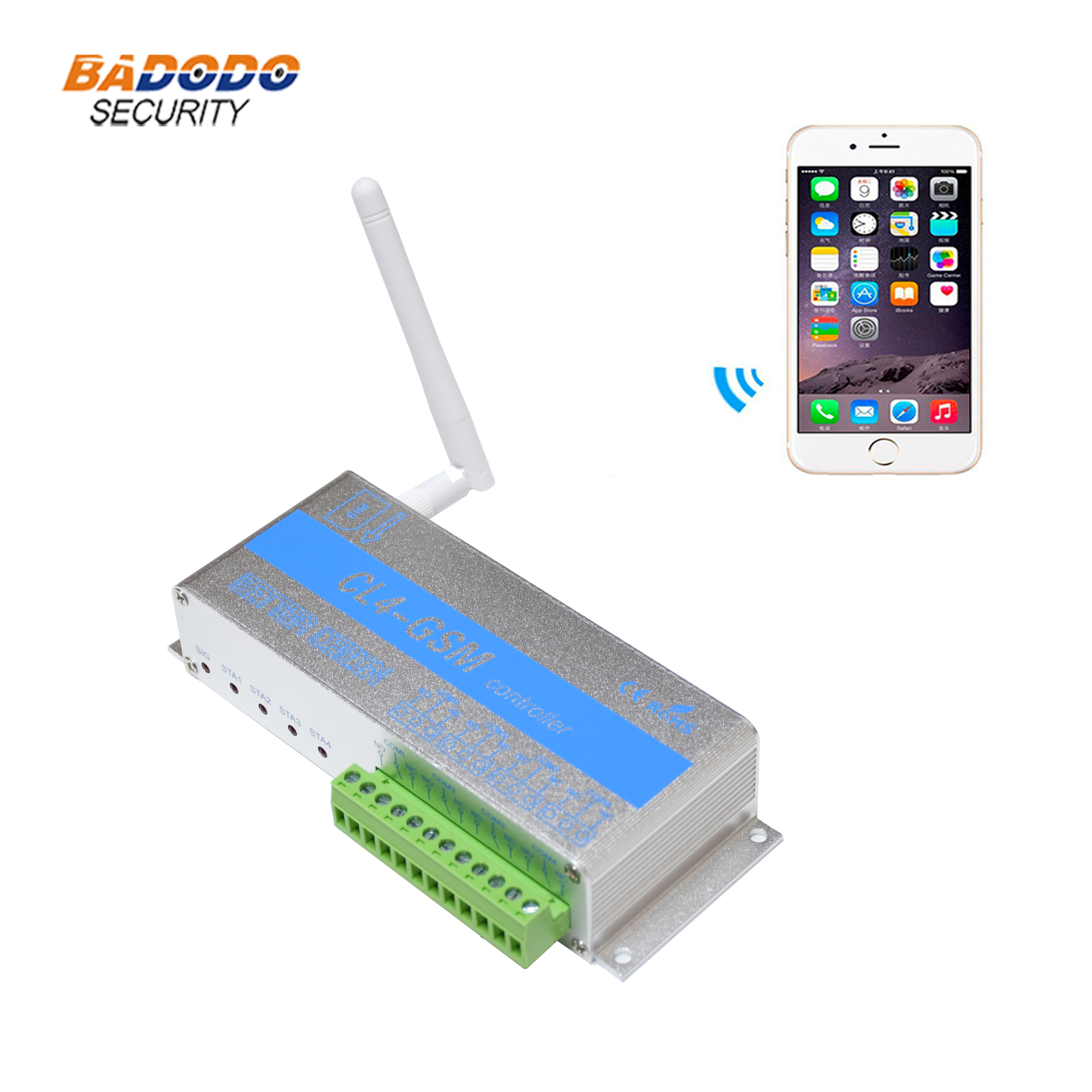 Wireless GSM SMS Remote Schalter Controller Modul CL4-GSM 4 Weg Relais Ausgang Für AUF/OFF High-power AC motor elektrische lock