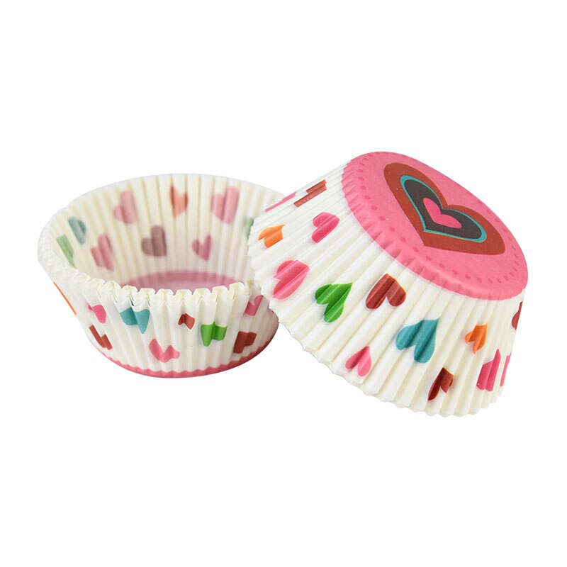 Emballage de gâteaux en papier, 100 pièces, tasses à Muffin, fête, bricolage, cuisine, lieu de cuisson, moule Cupcake, Dessert, boîte étanche à l&#39;huile de 7cm