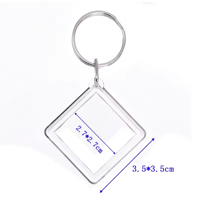 5/20 stuks transparante fotolijst sleutelhanger kwastjes snap-in aangepaste insert foto acryl blanco sleutelhanger duidelijke blanco foto hanger