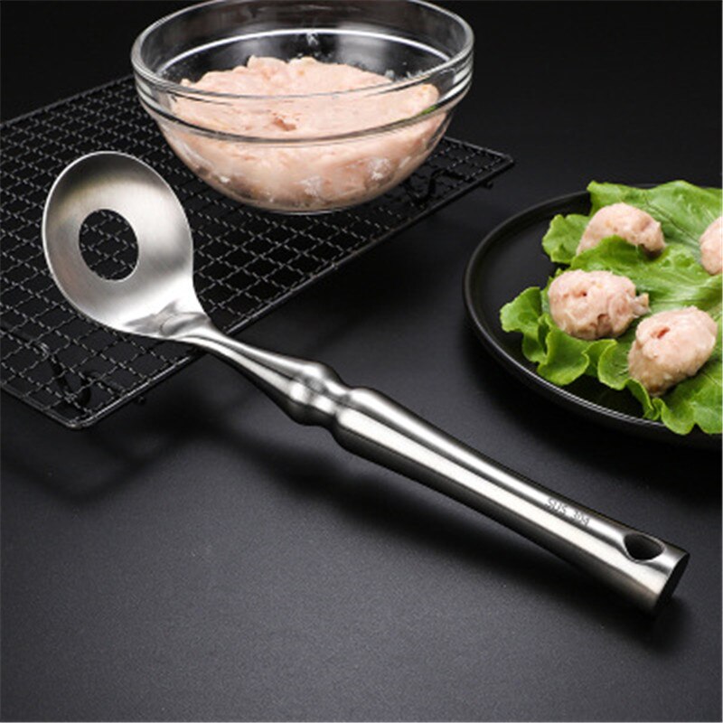 Kreative Edelstahl Nicht-Stock Frikadellen Löffel Hersteller Quetschen Küche Werkzeug Ball Schimmel Löffel Küche Gerät Fleisch Werkzeuge Zugang: D