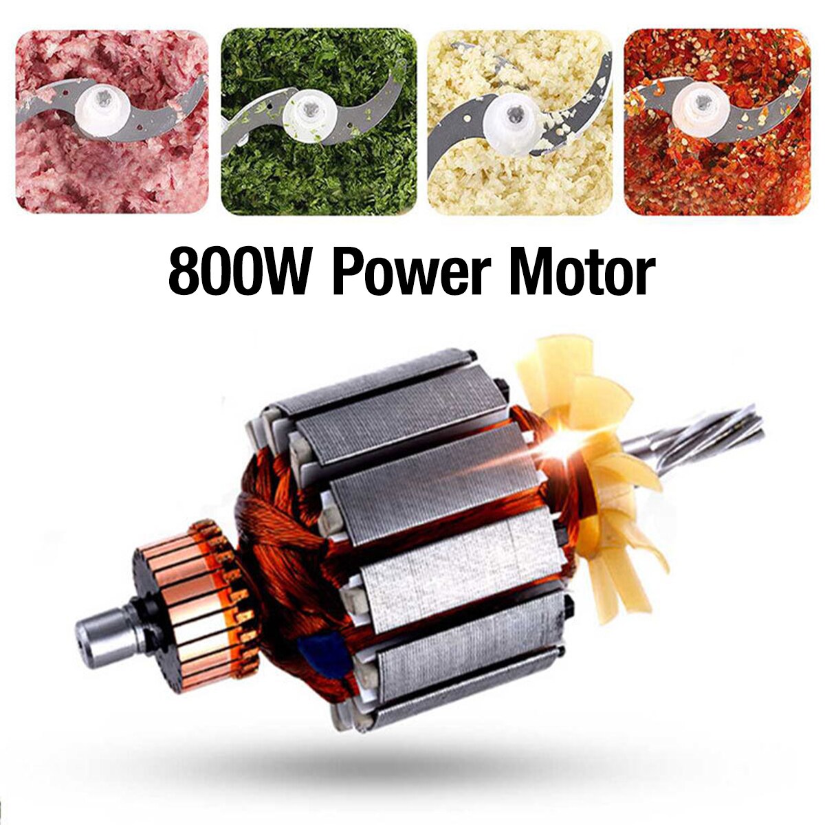 3Speed 5L Electric Meat Mixer blender Grinder 800W Stainless Steel Electric Chopper Automatic Mincing Machine Quiet Food blender