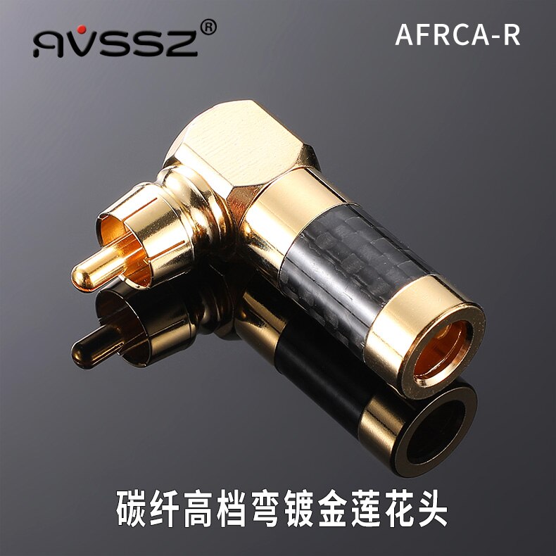 AVSSZ – prise RCA plaquée or, sans soudure, verrouillable, mâle, amplificateur de haut-parleur, câble audio et vidéo, Budweiser, 1 pièce: AFRCA-R