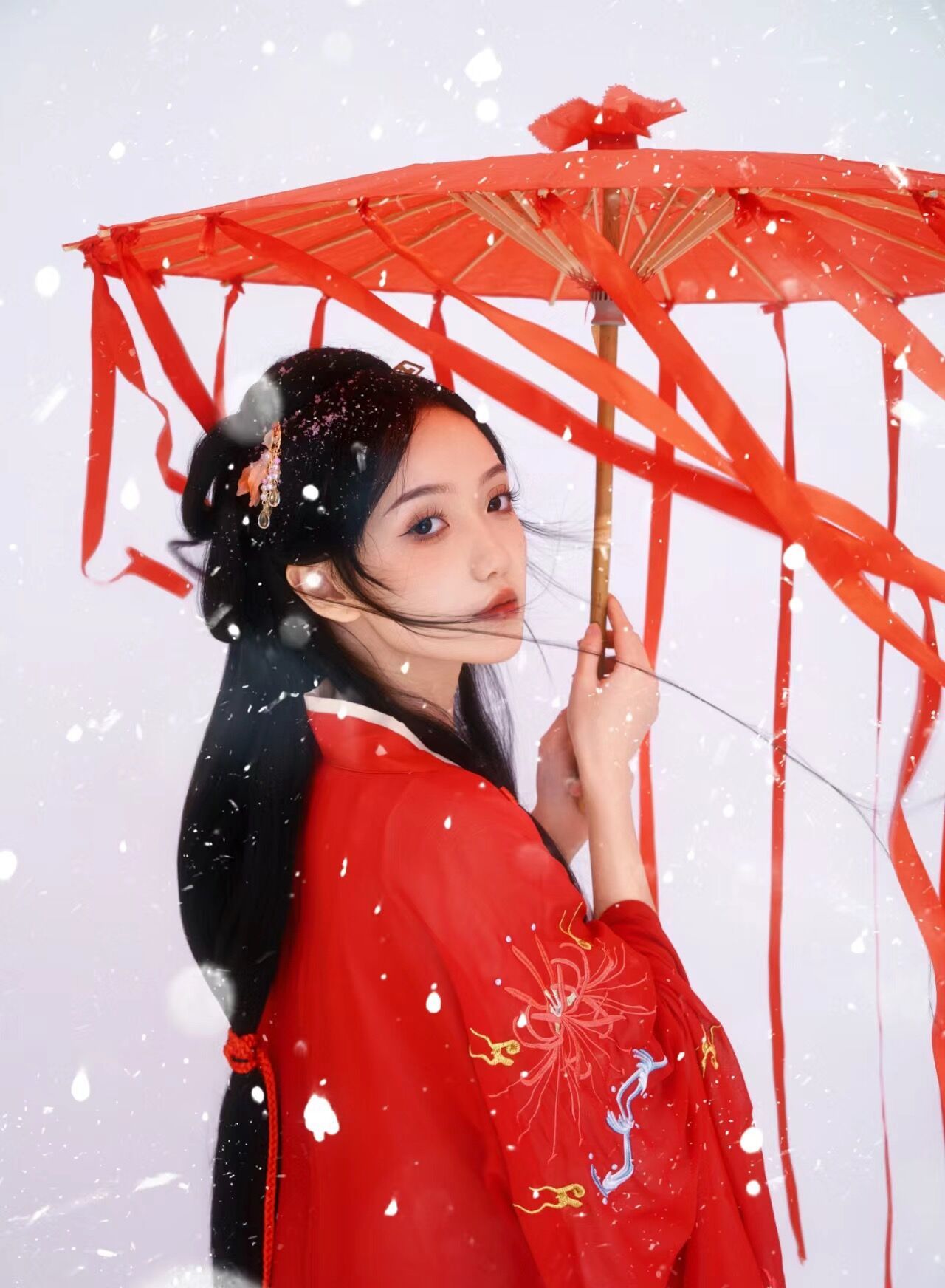 82cm Chinese Dance Performance Lace Car Umbrella Shade Classical Hanfu Oil Paper Umbrella Fairy Ancient Parasol Paraguas Inverso: Blue
