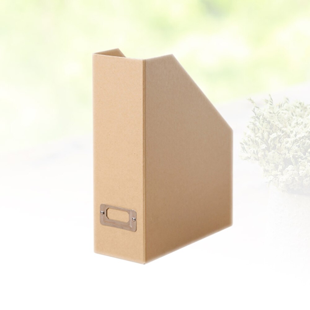 1pc Magazine archivador organizador de escritorio Kraft soporte de archivos en papel archivador de documentos de archivo caja de suministros de oficina