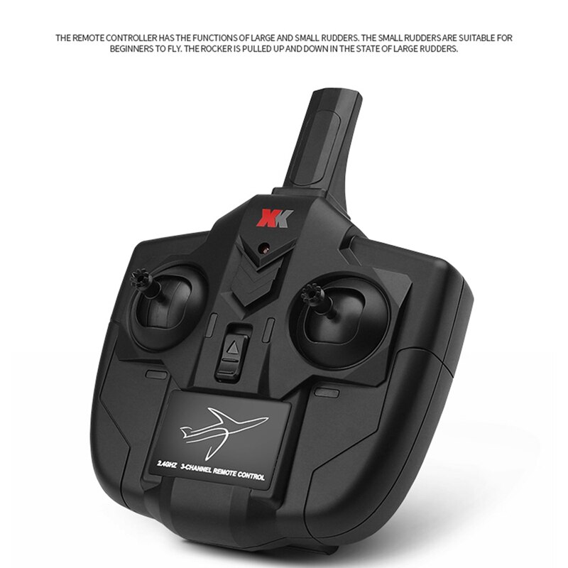 WLTOYS-Avión de Control remoto XK A100-SU27, juguete de avión de 2,4G, 340Mm, 3CH, ala fija, para exteriores