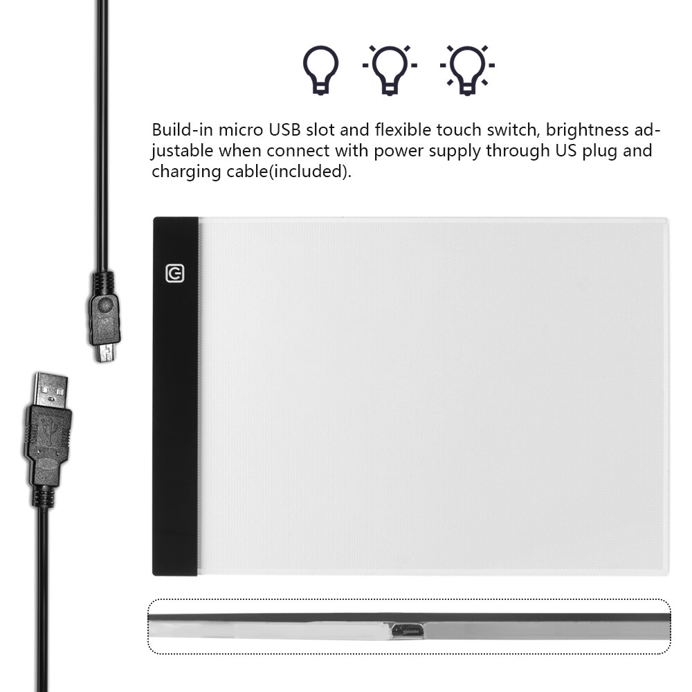 USB LED A4 LED Stencil Board Copy Art Drawing Tracing Stencil Board Artist Table Plate Digital Tablet Artcraft Diamond Painting