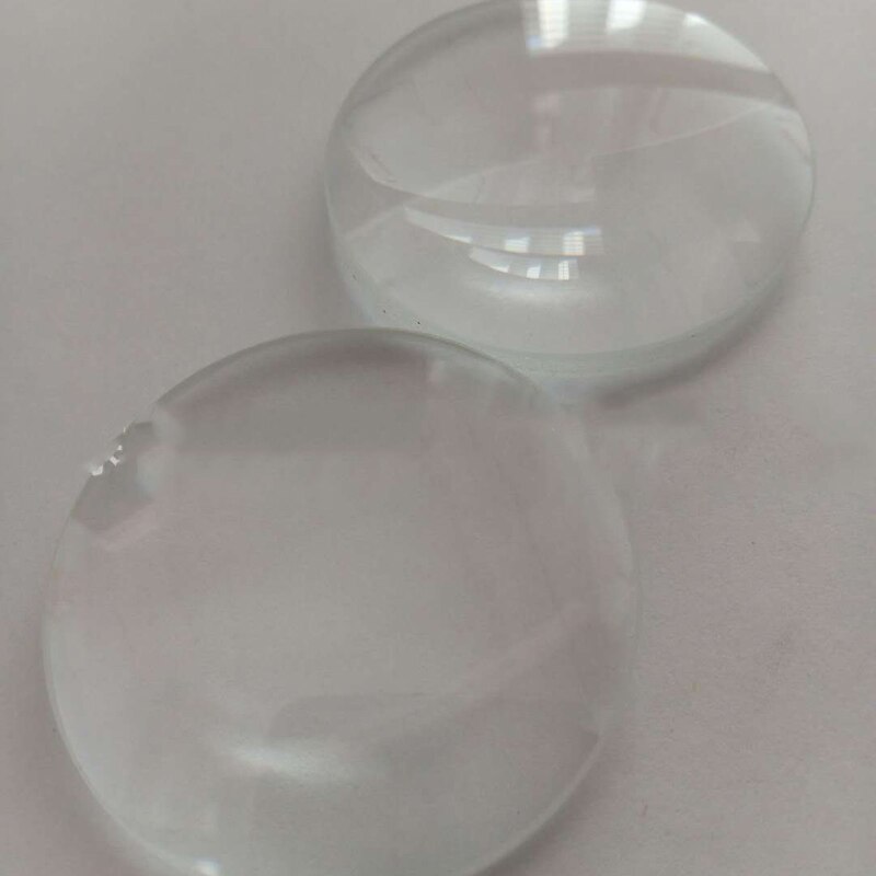 Factory produces and processes 39 MM double convex magnifying glass piece glass lens super white magnifying glass