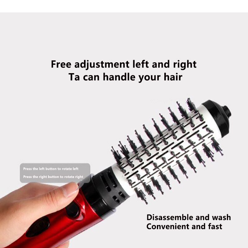 2 In 1 Roterende Borstel Air Styler Kam Krultang Roll Styling Borstel Föhn Blow Met Nozzles 2 speed &amp; 3 Warmte Instelling