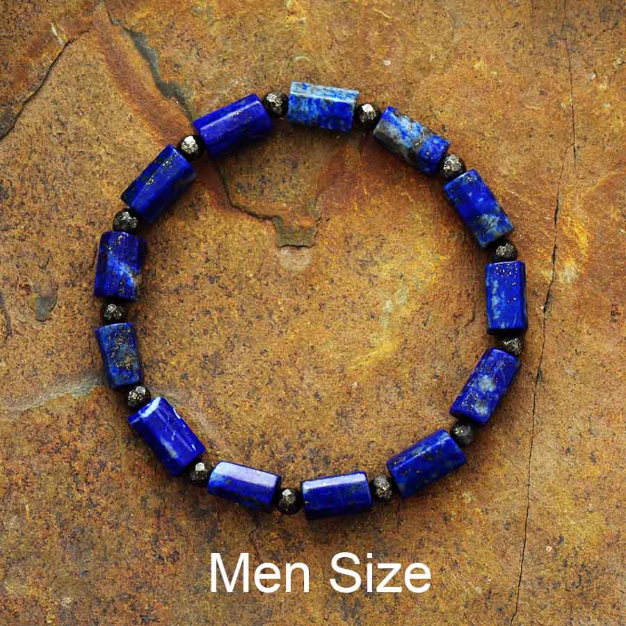 Delle Donne degli uomini del Braccialetto di Stirata di Lapis lazuli Braccialetti Elastici di yoga Mala Bracciali Nuove Coppie di Amanti Gioielli Regali: Lapis uomini Size