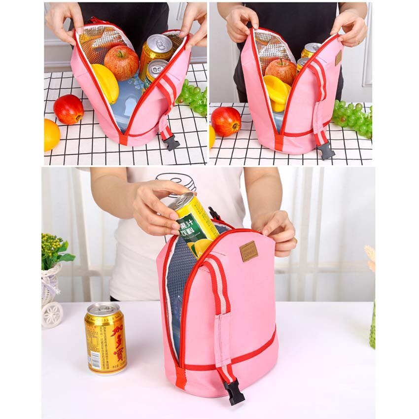 Bolsa térmica aislante para el almuerzo, porta biberones impermeable Madeira, Bolsa para guardar alimentos